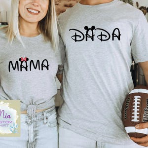 Disney Mama Dada Shirt, Disney Family Shirt, Matching Disney Shirts, Disney Dada Shirt, Disney Family Vacation Tee, Minnie Mama Mickey Dada