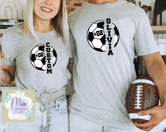 Personalized Soccer Player Shirt, Soccer Ball Name T shirt, Custom Soccer Player Sweatshirt, Custom Soccer Ball, Soccer Lover T-Shirt