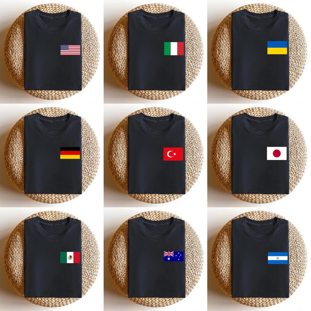All Countries of the Flags Shirt, Custom Flag Shirt, USA Slag Pocket ...