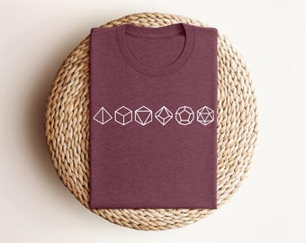 DnD Dungeons And Dragons Shirt, DnD Dice Set Shirt, D&D T-shirt, Geeky Shirt, Gifts for Geeks, DnD Shirt, RPG Gamer Themed Shirt, RPG Shirts