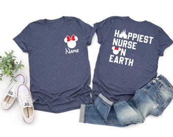 Happiest Nurse on Earth Disney Shirt, Health Care Worker Gift, Minnie Mouse Sweatshirt, Disney World Shirt, Disney Shirt, Mickey Nurse Shirt