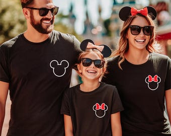 Mickey and Minnie Pocket Size Shirts, Mickey Head Shirt, Pocket Size Disney Shirt, Disney Family Shirt, Disney Vacation Shirt, Disney Trip