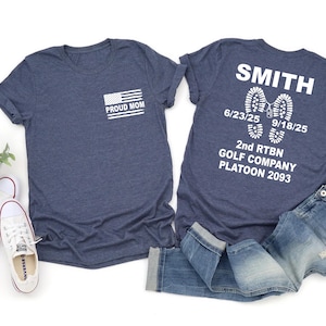 Personalized Marines Army Family Shirts, Graduation Day, Bootcamp Support Shirt, Army Dad Mom Wife Shirts, Proud Navy Force Family T-shirts
