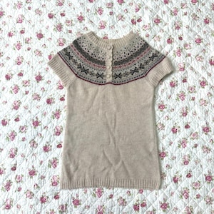 Japanese brand coquette cream women&#39;s sweater vintage