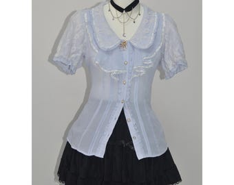 Y2K 2000s Japan Brand Axes Femme Floral Bow Straps Tank Top Sz S