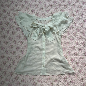 Japanese brand  cream  women&#39;s blouse  top