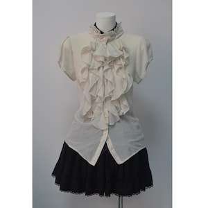 Japanese brand  beige women&#39;s blouse  top