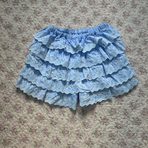 Japanese brand blue bloomer shorts women&#39;s vintage