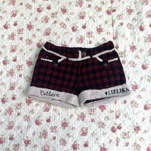 Japanese brand liz lisa red and black plaid shorts vintage