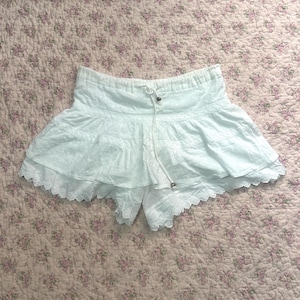 Japanese brand white cotton  women&#39;s shorts