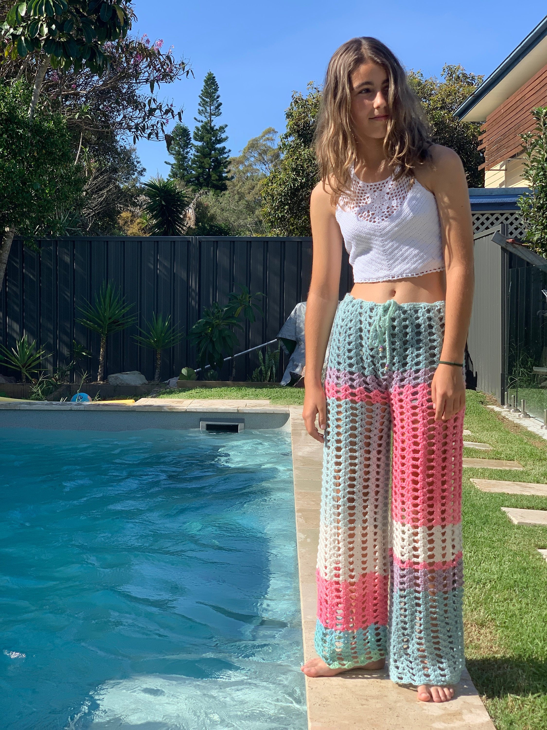 Crochet Festival Boho Pants Hippy Pants 