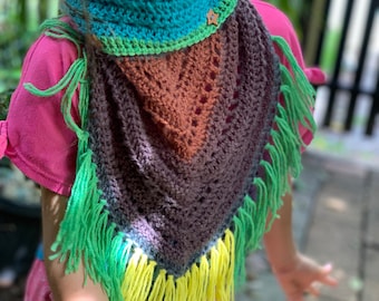 Chroma Crochet Cowl - A colour pop of crochet goodness, boho fashion, scarf, cowl, neck warmer, hippy child, boho child