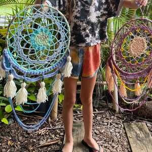 Tender Dream Catcher boho crochet wall hanging, crochet dreamcatcher image 5