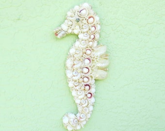 Seashell Seahorse Wall Art, Coastal Decor