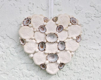 Shell Heart, Seashell Heart, Regalo Del Día De la Madre, Nuevo Bebé O Regalo De Bautizo, Arte Romántico En La Pared, Regalo De Boda, Regalo De San Valentín