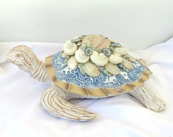 Tortuga marina, decoración de acento costero