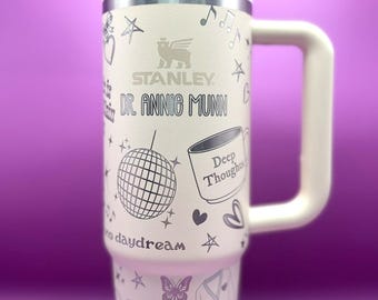 Vaso energético con el personaje principal de Stanley de 30 oz, inspirado en Eras, grabado con láser