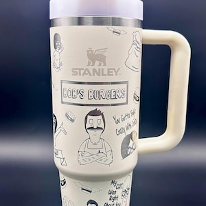 Caricature personnalisée gravée Stanley 30 oz H2.0 | Gobelet enveloppant animé de style sitcom
