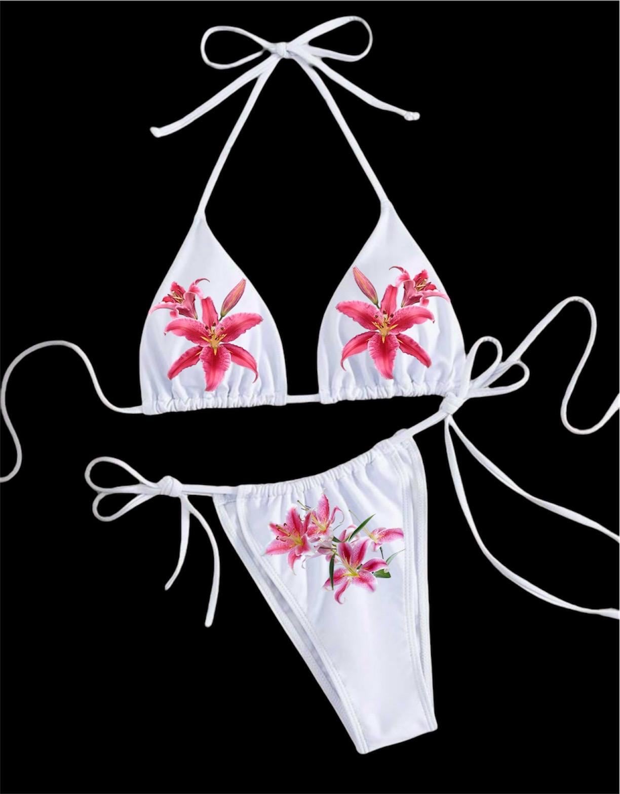 【darich】Madonna Lily nude pink bikinii Edikted Lilly Sequin Triangle Bikini Top | PacSun