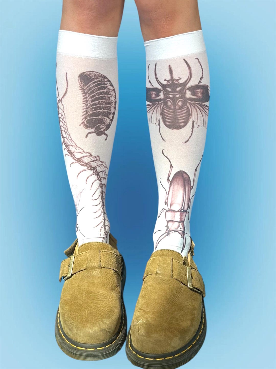 Weirdcore Insect Creepy Insect Knee-highs – Y2K Horrorcore Bug Socks, Alt Goth Stockings ...