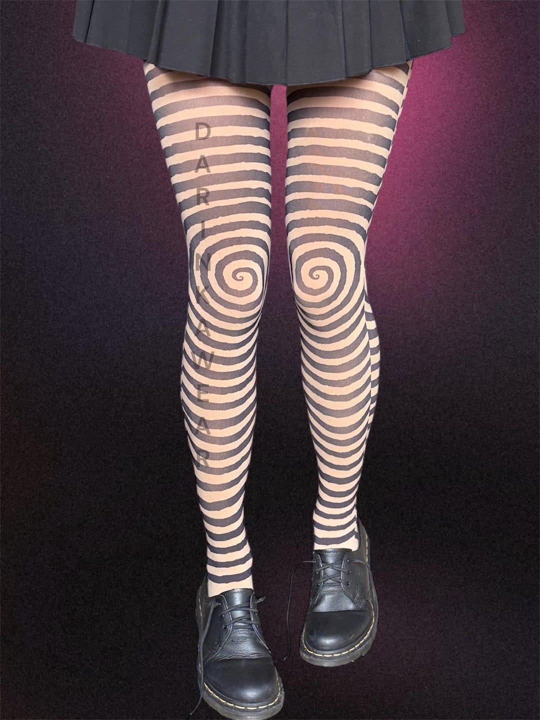 Spiral Stripe Tights | Hypnotic Tights | Gothic Optical Illusion Pantyhose - Etsy Croatia