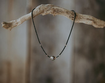 Black and Gold Tahitian Pearl Choker | CraeVita