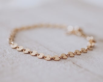 Sequins Gold Bracelet | Fancy Chain | CraeVita