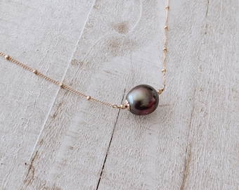 Tahitian Pearl Dainty Layering Necklace