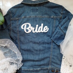 Bride embroidery iron on Bride Patch for denim Jacket bride to patch wedding patches bridal gifts bachelorette party wedding embroidery