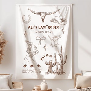 Austin Bachelorette Custom Tapestry Custom Backdrop Nashville Bachelorette Banner Lets Go Girls Bachelorette Sign Last Rodeo Bachelorette