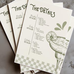 Margs and matrimony  bachelorette invite template for canva with tequila, margarita and lime illustrations
