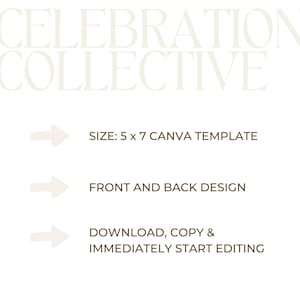 5x7 canva template, front and back.