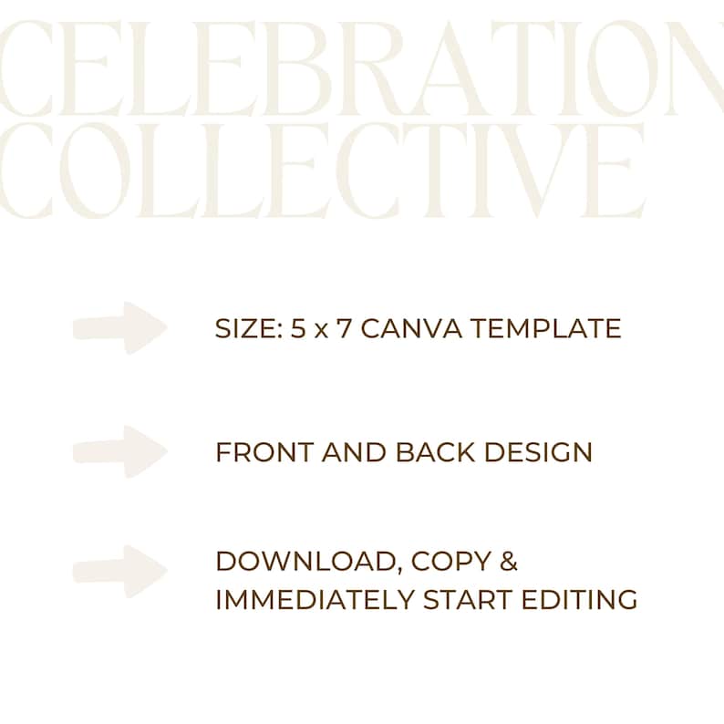 5x7 canva template, front and back.