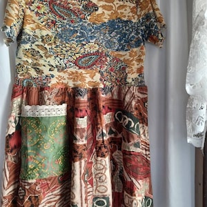 Refashioned, Upcycled, Farmhouse Chic,, Altered Dress, Sustainable Fashion, One Of Its  Kind,