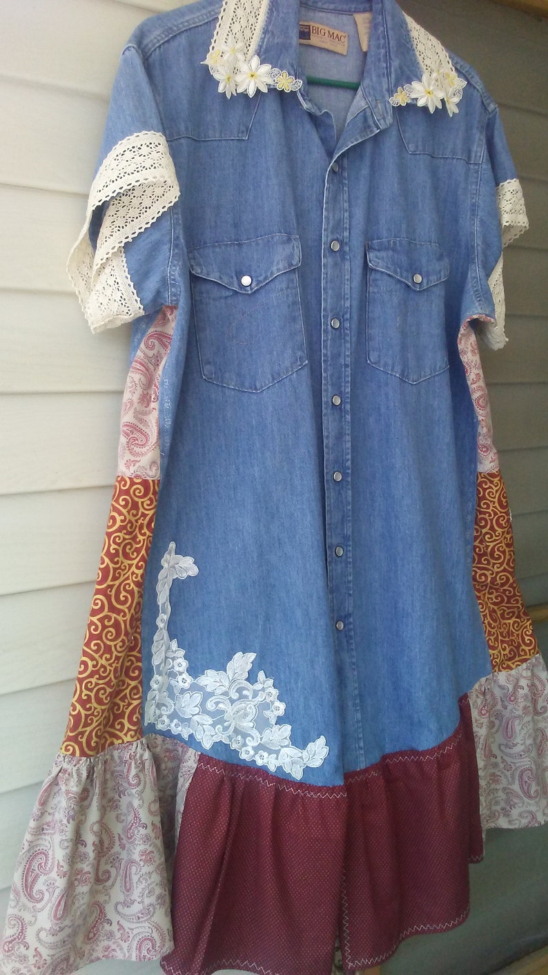 A Shaped Plus Size, Altered Denim Shirt to Tunic