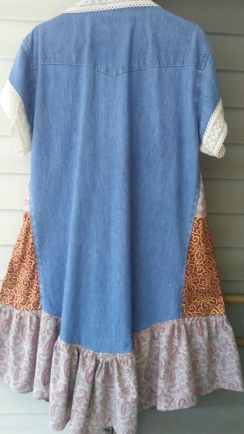 A Shaped Plus Size, Altered Denim Shirt to Tunic
