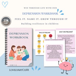 Depression Workbook for Kids | Emotional Wellness & Mental Health | Printable PDF for Kids to Overcome Sadness and Build Positivity