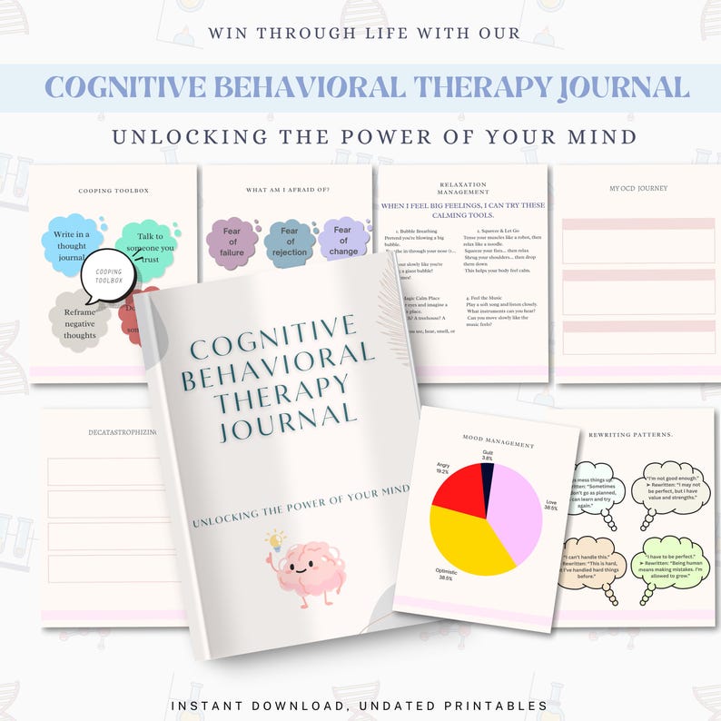 CBT Journal for Kids & Teens | Printable PDF for Emotional Regulation ...