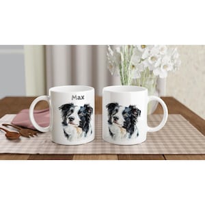 Border Collie pet mug - 11oz. Pet Lover mug, Customisable mug, Pet mug, Collie mug, Boarder collie mug, Personalised mug