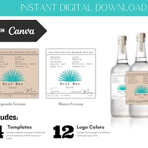 Custom Casamigos Tequila Label, Bridesmaid/Groomsmen Proposal Gift, Casamigos Labels for Groomsman & Best Man Proposal, Reposado Label