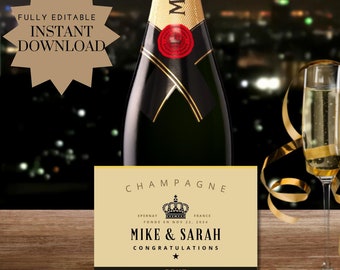 Benutzerdefiniertes Moët & Chandon Etikett, benutzerdefinierte Brautjungfer Vorschlag Geschenk, personalisiertes Geschenk für Hochzeiten, Geburtstage, Veranstaltungen, personalisiertes Champagneretikett