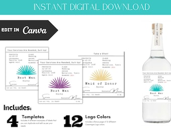 Benutzerdefinierte Casamigos Tequila Label, Brautjungfer / Trauzeugen Vorschlag Geschenk, Casamigos Etiketten für Trauzeuge & Trauzeuge Vorschlag
