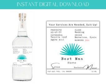 Benutzerdefinierte Casamigos Tequila Label, Brautjungfer / Trauzeugen Vorschlag Geschenk, Casamigos Etiketten für Trauzeuge & Trauzeuge Vorschlag