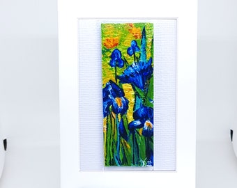 Matted Photo Prints - Van Gogh's Irises, White