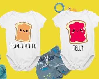 Peanut Butter & Jelly Baby Snapsuit Bodysuit