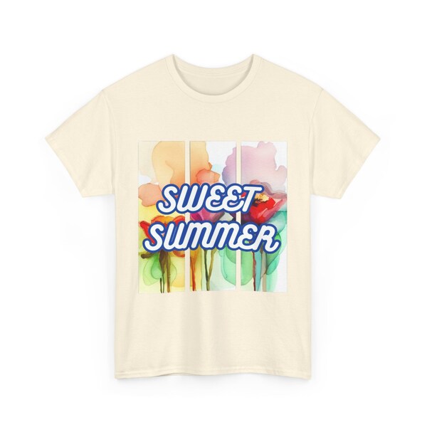 Unisex-T-Shirt, SWEET SUMMER, schöner Druck, Sommer-T-Shirt, Sommerliebhaber-T-Shirt, Grafikdesign, T-Shirt mit Aufdruck, Urlaubs-T-Shirt