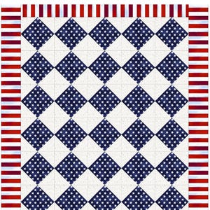 Americana Baby Quilt Pattern: Red, White, and Blue (PDF Download)