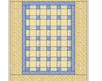 Charm Pack babyquiltpatroon, moderne blokken (pdf-patroon) (53 x 56 inch)