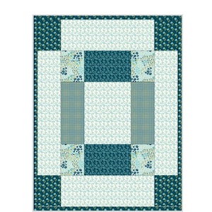 Easy Baby Quilt Pattern: Simple Big Blocks, Beginner Friendly (PDF Pattern 38" x50" inches)