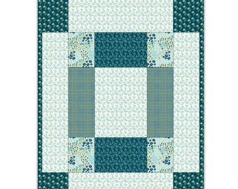 Eenvoudig babyquiltpatroon: eenvoudige grote blokken, beginnersvriendelijk (pdf-patroon: 38 x 50 inch)